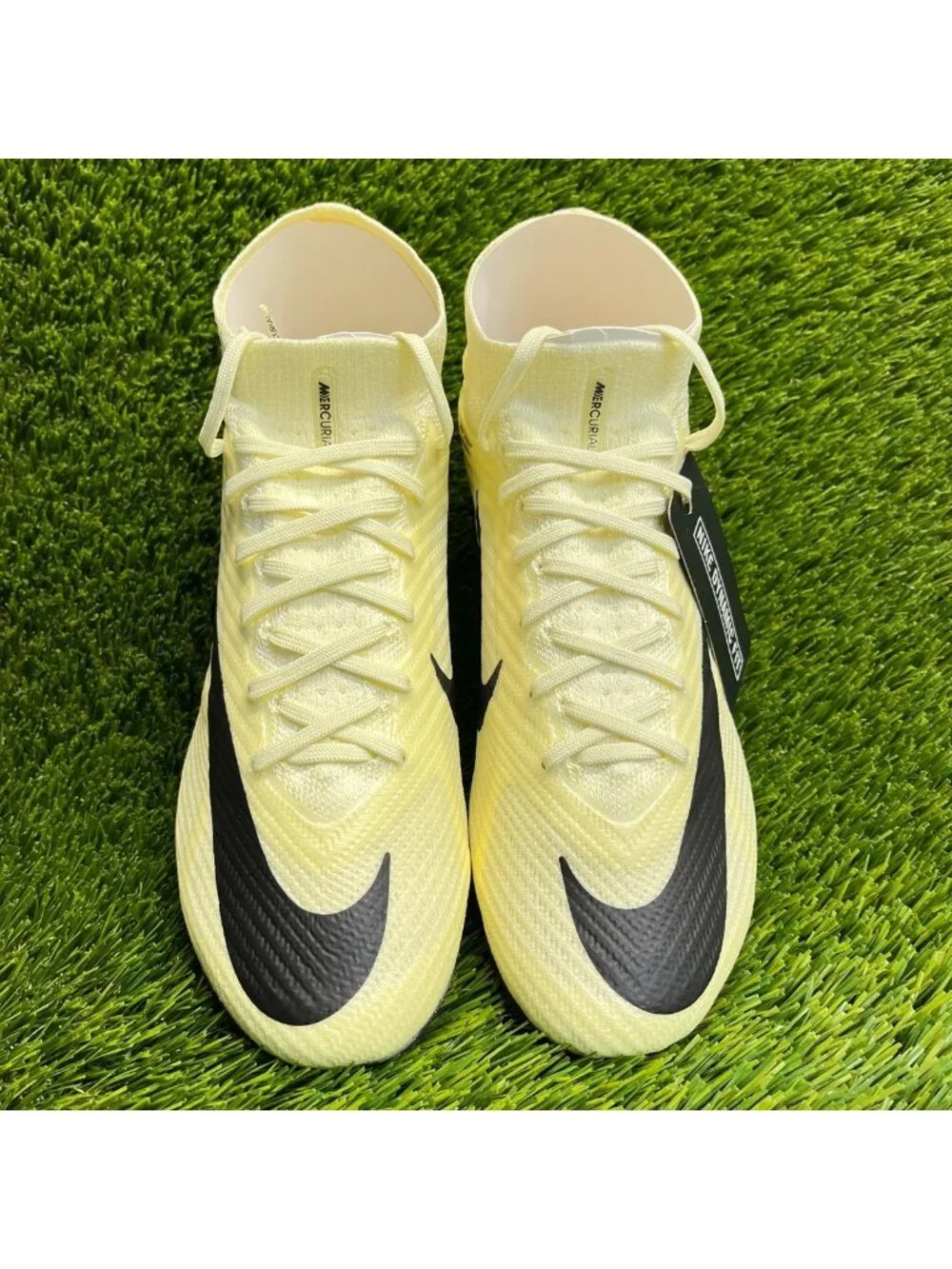 Nike Zoom Mercurial Superfly 9 Elite FG Mens Size 7.5 Yellow Black Soccer Cleats